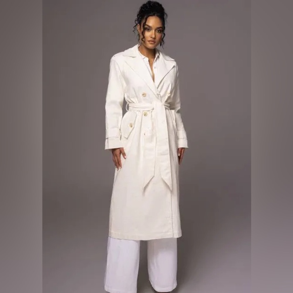 NWT Off white JLux Label trench coat size m